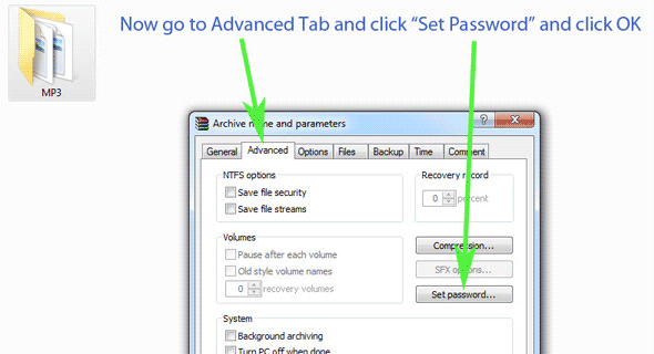How to add password to folder on desktop